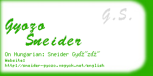 gyozo sneider business card